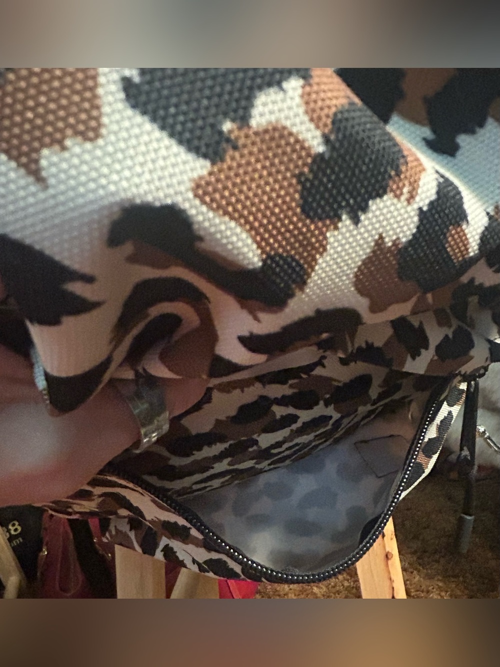 Herschel Supply Co. Leopard Print Backpack in Black, Brown & Cream - Picture 8 of 12